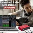 thumbnail image 4 of Tarjeta de Sonido con Interfaz de Audio USB de 192 KHz Interfaz XLR Estudio para Equipos de Grabación de Podcasts Profesional, 4 of 6