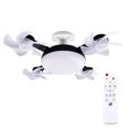 thumbnail image 2 of BotaniNest Socket Fan Light Screw In Ceiling Fan With Remote Control Light Bulb Dimmable 3 Color Temperatures & 3 Wind Speeds E27 Screw In Installation For Bedroom Kitchen Garage (4 Head), 2 of 7