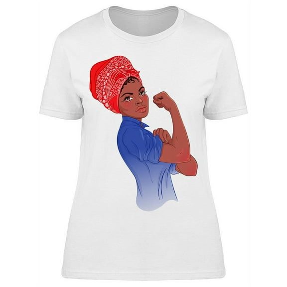 Black Beautiful Strong Woman T-Shirt Women -Image by Shutterstock, Female Medium
