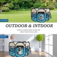thumbnail image 3 of Corral para Mascotas OceeK para Gatos y Perros Pequeños para Interior Azul/Beige, 3 of 9