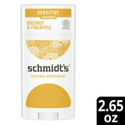 Schmidt's Natural Sensitive Deodorant Stick Coconut Pineapple 2.65 OZ