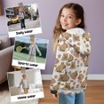 thumbnail image 5 of Uorisanigo Full Zip Hoodies Lightweight Fall Winter Jacket Capybara Floral Sweatshirts Long Sleeve Pullover Shirts Tops with Pockets for Vacation Shopping Exercise Wear, 5 of 7