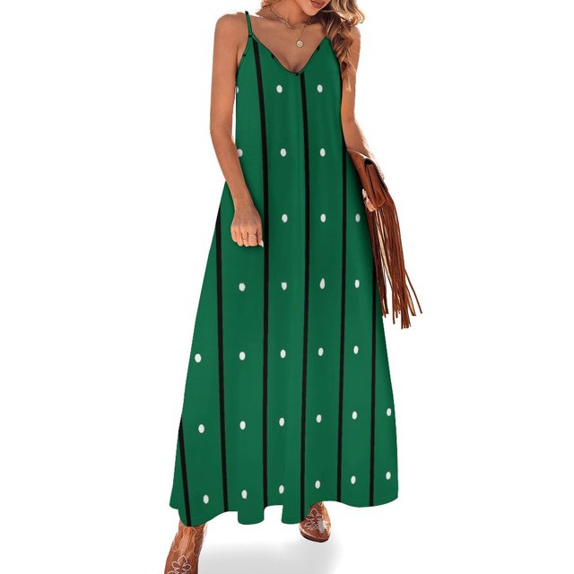 Vestido retro de lunares y rayas, vestido largo de club en blanco y negro, estilo callejero, vestidos largos bohemios para playa, ropa de primavera con cuello en V y talla grande