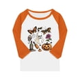 thumbnail image 4 of Abcomgle Halloween T-Shirts for Girls Spooky Butterfly Graphic Shirts for Kids Crewneck 3/4 Raglan Sleeve T Shirts for Girls Fall Funny Cute Blouses for Girls,4-5 Years, 4 of 4