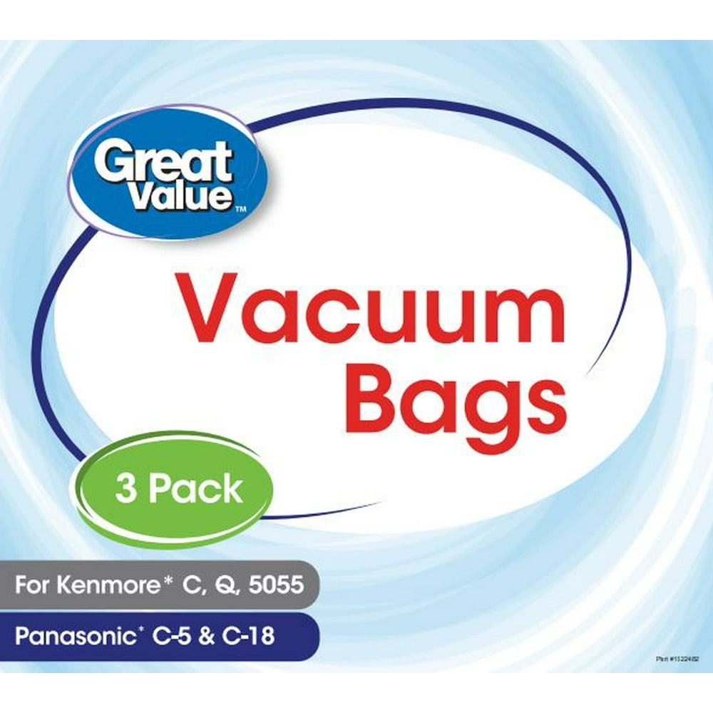 Great Value Kenmore C Vacuum Bag for Upright Vacuums, 3Pack, 2337