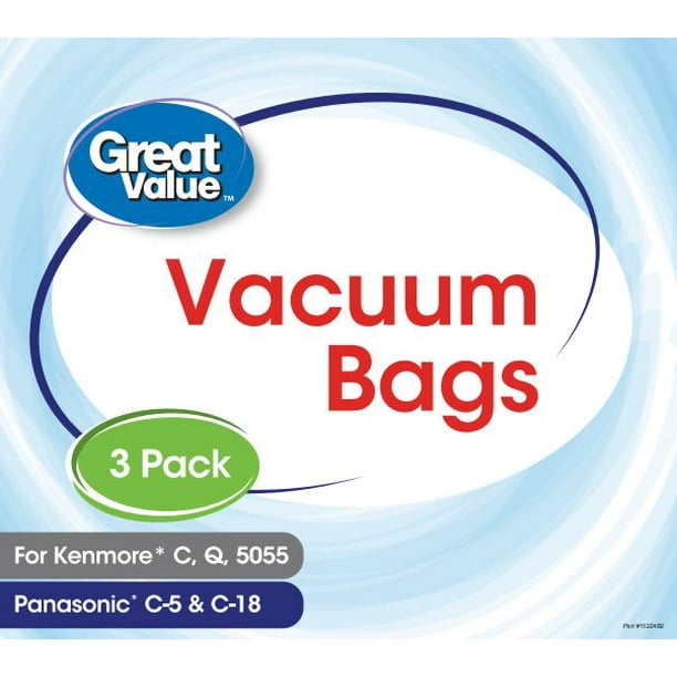 Great Value Kenmore C Vacuum Bag for Upright Vacuums, 3Pack, 2337