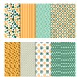 thumbnail image 2 of Soimoi 8 Pc Fat Quarter Bundle,Basic GeometricPrint 18"x 22"DIY Patchwork-100% CottonPre-Cut Quilting Fabric Green & Orange, 2 of 7