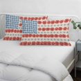 thumbnail image 3 of Independence Day Pillow Covers, Linen Long Throw Pillow Case, American Flag Red Blue White Flowers Holiday Pillow Protector Decorative Cushion Cover for Living Room/Bedroom 12" x 20", 3 of 8