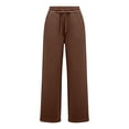 thumbnail image 6 of QINGFSAP Womens Fleece Sweatpants with Pockets Drawstring Waist Straight Leg Casual Daily Long Pants, 6 of 6