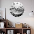 thumbnail image 2 of Wall Clock Black Mountain Clocks PVC Silent Non-Ticking Battery Operated Decorative Ombre Abstract Natural Round Clock for Home Living Room Kitchen Bedroom Office School Wall Decor 14 Inch, 2 of 9