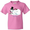 thumbnail image 3 of Inktastic Let it Snow Sassy Snowman in Top Hat Youth T-Shirt, 3 of 5