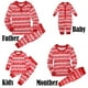Famille Correspondant Pyjamas Enfants Adultes Père Noël Vêtements de Nuit Pyjamas – image 3 sur 5