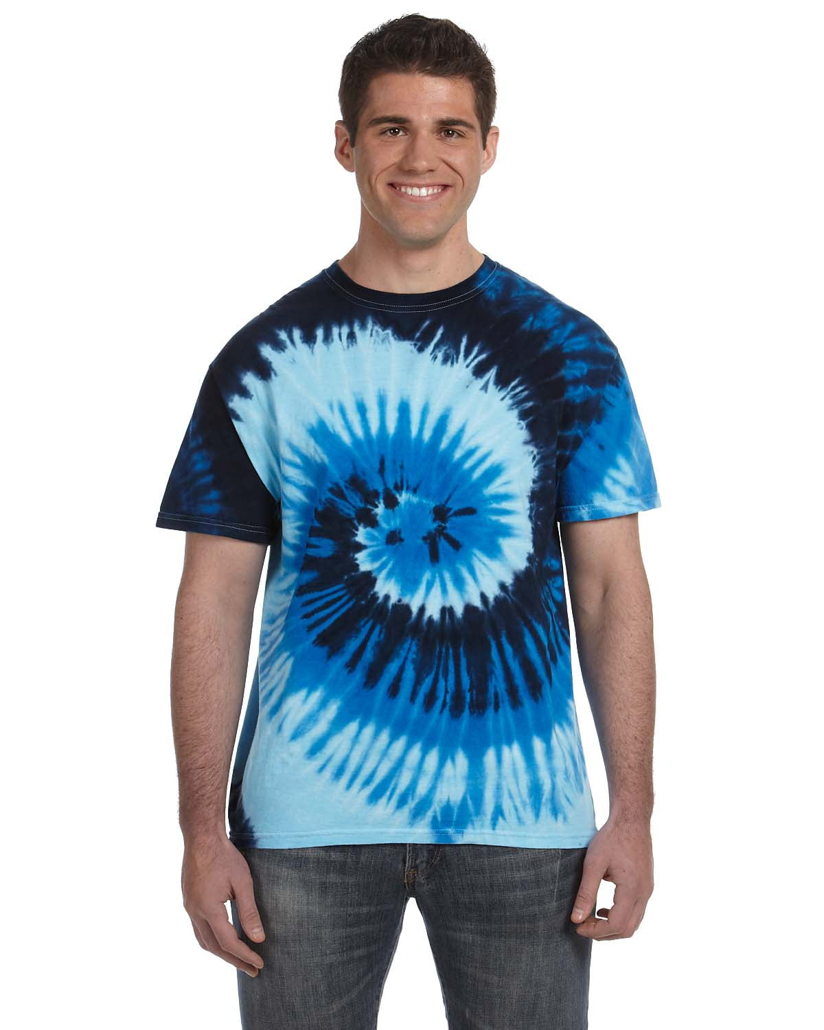 Tie-Dyes Men's Reactive-Dyed Flat Collar T-Shirt, Style T1001 - Walmart.com