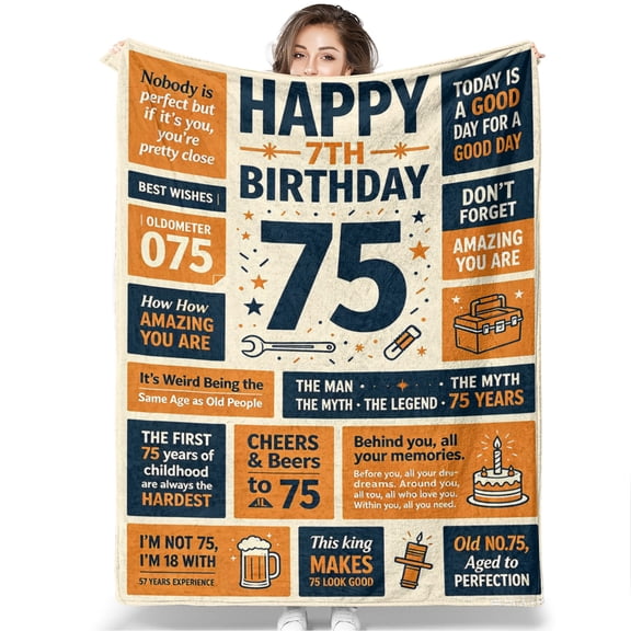 75th Birthday Gifts for Men Women, Best 75th Birthday Gifts for Men Women 75 Year Old Birthdays Gift for Man, Funny 1950 75 year old Birthdays Gift for Man ideas Blanket