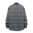 thumbnail image 4 of DDAPJ pyju Regular Fit Plaid Flannel Shirt for Men Clearance Sales,Casual Button Down Checked Shirt Jackets Open Front Long Sleeve Shacket Jacket with Chest Pocket, 4 of 6