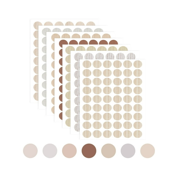 Uxcell 378Pcs Screw Hole Cover Sticker 7 Sheets 54 in 1 Self Adhesive Screw Covers Cap Waterproof Dustproof Sticker