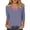 Pink#9527, variant on CONZONE Womens Summer T-Shirts 3/4 Sleeve T Shirts for Women Casual V Neck Striped Lightweight Tees Soft Cozy Dailywear
