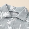 thumbnail image 7 of Boy Outfit Set Baby Boys Clothes Set Toddler Infant Boys Button-down Shirt Tops + Cotton Gauze Shorts Summer Outfit 2PCS with Pockets Toddler Boy Short Set, 7 of 7