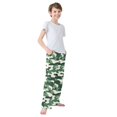 thumbnail image 4 of FORMRS Kids Pajama Pants with Pockets Size 13-14Y Boys Lounge Sleep Bottoms, Light Green Camouflage Design, 4 of 8