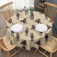 thumbnail image 3 of Cute Labrador Round Tablecloth 60"x60",Wrinkle Wipeable Table Cloth for Kitchen Dining Room Picnic Patio Party, 3 of 6