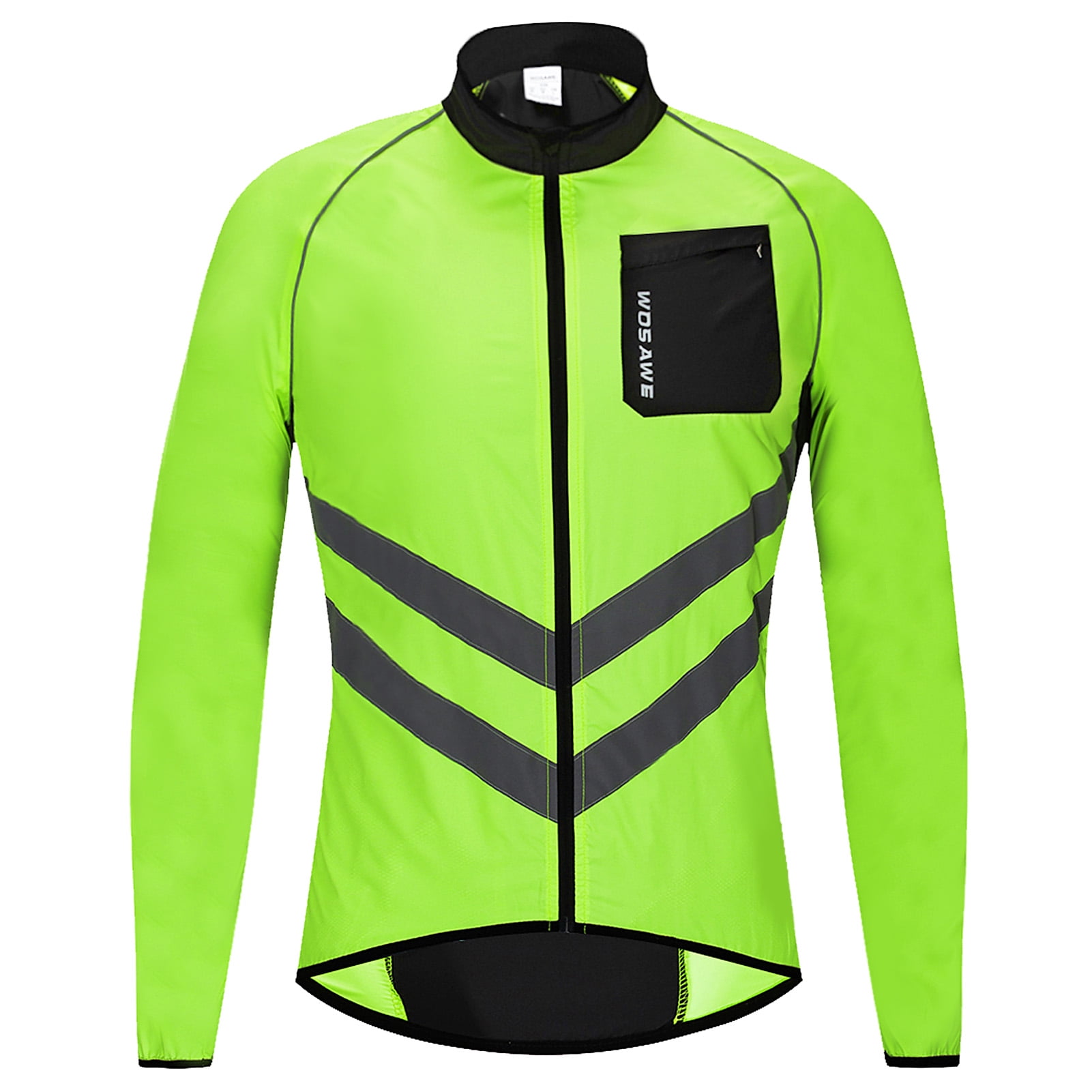 Men's Bike Cycling Jacket Jersey Long Sleeves Wind Coat reflective windbreaker 