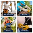 thumbnail image 5 of Kings County Tools Gloves for Women and Men - Full Arm Protection - Reinforced Cowhide Leather & Canvas, Small, 5 of 12