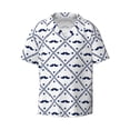 thumbnail image 2 of Lsque Hipster Mustache print Men's Cuban Collar Short Sleeve Shirt Summer Beachwear Casual Button Down Fashionable Vacation Leisure Shirt-3X-Large, 2 of 7