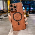 thumbnail image 3 of Luxury Magsafe Wireless Leather Case For iPhone 15 Pro Max 14 Plus 13 Pro 12 11 XR XS X Phone Protective Back Cover Case, 3 of 5