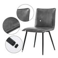 thumbnail image 6 of Duhome Elegant Lifestyle Faux Leather Dining Chairs Set of 4, Dining Room Chairs with Black Metal Legs for Kitchen Gray, 6 of 9