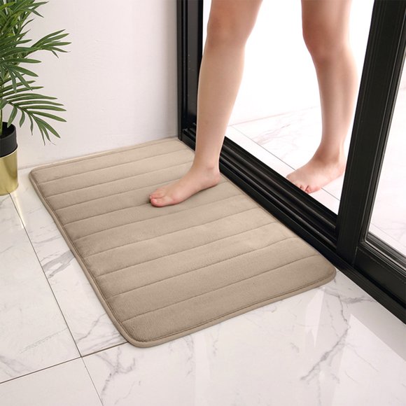 TIMIFIS Bathroom Mats Carpet Bedroom Mat Non-Slip Bathroom Foot Mat Bathroom Quilted Absorbent Floor Mat Easy to Wash and Dry Bathroom Accessories