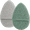 Grey & Green, variant on S&T INC. Face Scrubber Exfoliator, Facial Sponges for Face Wash, Reusable Makeup Remover Exfoliating Pads, Grey and Sage, 2.6 in. x 3.9 in., 2 Pack