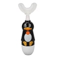 thumbnail image 3 of Cepillo de dientes eléctrico para niños, cepillo de dientes sónico de silicona en forma de U con 3 cabezales de cepillo para niños de 6 a 12 años, color negro, 3 of 15