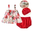 thumbnail image 2 of Fesfesfes Toddler Girls Clothes Set Colorful Sleeveless Shirt Short Pants Summer Outfit, 2 of 9
