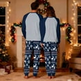 thumbnail image 6 of REORIAFEE Family Christmas Pajamas 2 Piece Loungewear Long Sleeve Top and Pant Christmas Tree Graphic Soft Sleepwear Navy S-2XL, 6 of 8
