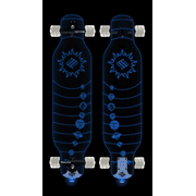 Shark Wheel Galaxy Clear Acrylic Longboard with Deck Lights and 72 mm