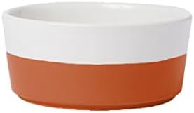 Dipper Ceramic Dog Bowl Heavyweight Durable Dog Food and Water Dish (Large, Teracotta)