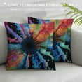 thumbnail image 3 of Nawypu  Tie Dye Throw Pillow Cover Multicolor Ink Textured Print Hippie Boho Watercolor Style Pillow Covers Square Soft Couch Cushion Case for Bedroom Sofa Living Room Decor, 3 of 5