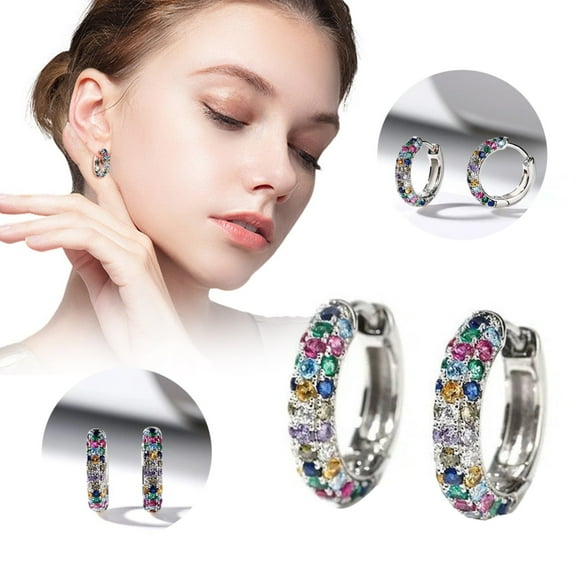 Small Hoop Earrings for Women Hypoallergenic Earrings Trendy Gold Plated Lightweight Cubic Zirconia Chunky Cartilage Hoop Earrings Cute Hoop Earrings Minimalist Earrings for Women Valentine's Day