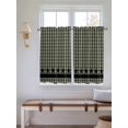 thumbnail image 6 of Tier Curtains 45 Inches Long, Sage Green Black Plaid Window Treatment Curtain Drapes, Vintage Star Buffalo Check Rustic Window Half Privacy Curtains for Bedroom Bathroom, 42"x45", 2 Panels, 6 of 7