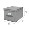 thumbnail image 4 of Simplify Large Fabric Storage Box in Heather Grey, 4 of 10