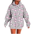 thumbnail image 2 of Neewe Womens Oversized Hoodies Comfy Sweatshirts Fall Fashion 2025 Outfits Casual Tops Fleece Clothes, 2 of 5