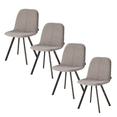 thumbnail image 2 of Juego de 4 Sillas de Comedor Modernas FRATELLO MUEBLES Tapiceria de Terciopelo Color Arena, 2 of 7