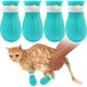 thumbnail image 1 of BEMS-4 Botas Antideslizantes Azules para Gatos, Protección de Uñas de Gato Ajustable, 1 of 5