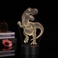 thumbnail image 4 of 3D Led Night Light Illusion Lamp Dinosaur Pattern Color Changing Lights Bedside Table Desk Lamp with Touching & Remote Control for Kids Gifts Home Decoration, 4 of 7