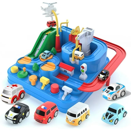Adventure Race Car Toys for Boys 3-6 Years Race Track Playset Toddler Christmas Birthday Gift Kids Puzzles Interactive Preschool Educational Games