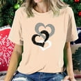 thumbnail image 1 of Meichang T-Shirts de la Saint-Valentin pour Femmes, T-Shirts Graphiques Cœur en Bonbon, Hauts pour Femmes, Manches Courtes, Col Rond, T-Shirts de Printemps, 1 of 6