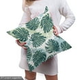 thumbnail image 5 of Ambesonne Exotic Fabric by the Yard Upholstery, Monsteras Modern Drawing, 1 Yard, Hunter Green and White, 5 of 5