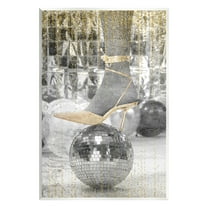 Stupell Industries Glam Heels Disco Ball Performing Arts Painting Unframed Art Print Wall Art, 13 x 19