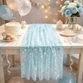 thumbnail image 4 of Glitter Sequin Table Runner 72 Inch Sheer Mesh Party Table Decor for Wedding Birthday Shower Banquet, 4 of 6