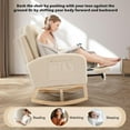 thumbnail image 2 of Rocking Chair Nursery,Nursing Rocking Chairs with Foot Rest for Mom Breastfeeding,Rocker Glider Chair with High Backrest,Upholstered Lounge Chair with Solid Wood Base for Living Room,Bedroom, 2 of 7